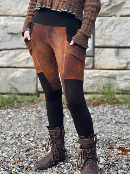 "Mars" Blocked Bamboo Fleece Crossfox Leggings