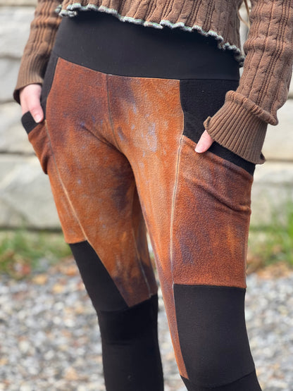 "Mars" Blocked Bamboo Fleece Crossfox Leggings