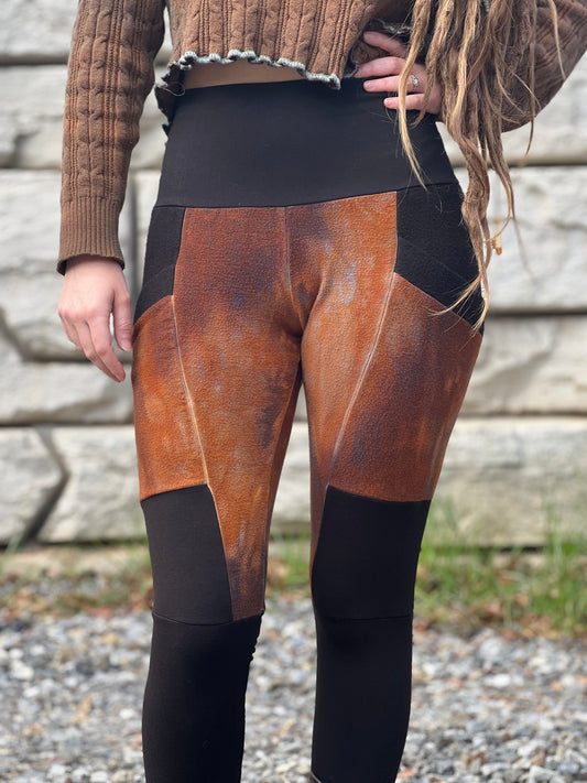 "Mars" Blocked Bamboo Fleece Crossfox Leggings