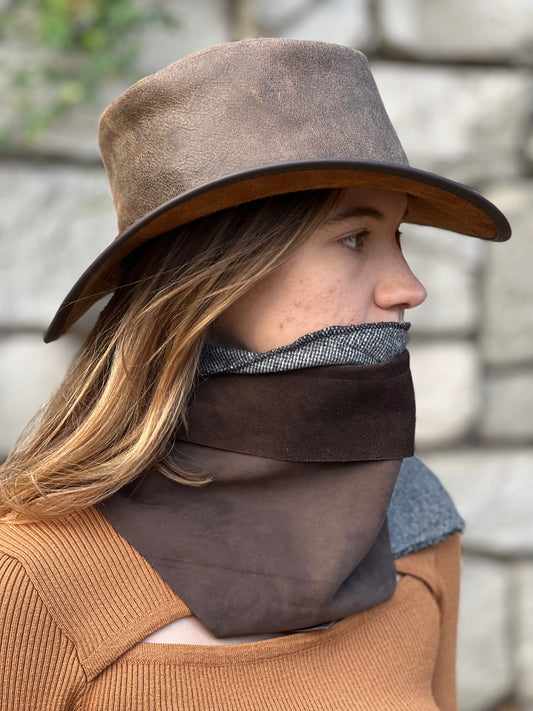 Leather kerchief Scarf