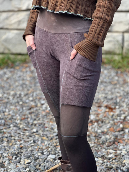 "Grey Ombre" Bamboo Fleece Crossfox Leggings