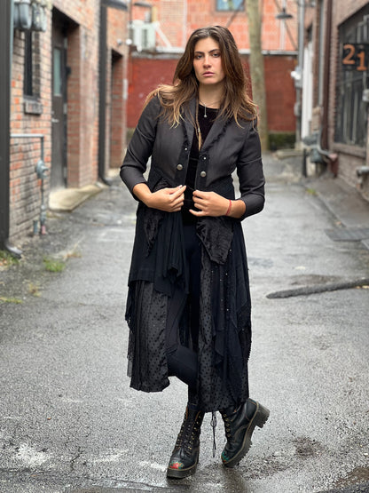 Charcoal Dark Fantasy Duster Coat