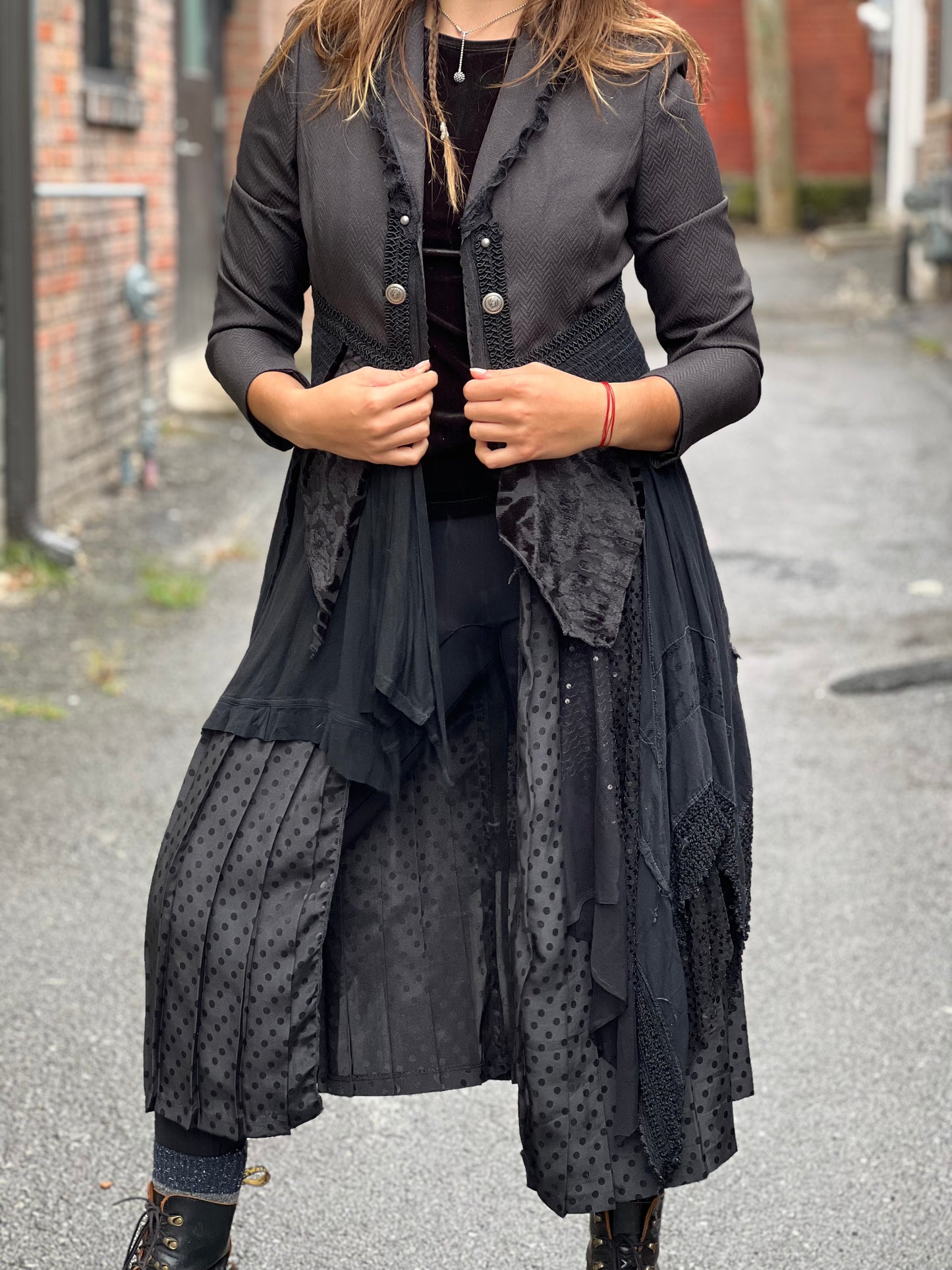 Charcoal Dark Fantasy Duster Coat