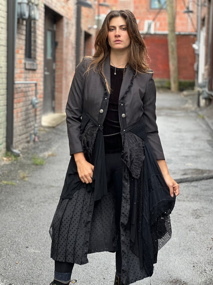 Charcoal Dark Fantasy Duster Coat