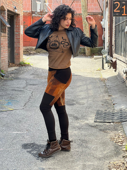 "Mars" Blocked Bamboo Fleece Crossfox Leggings