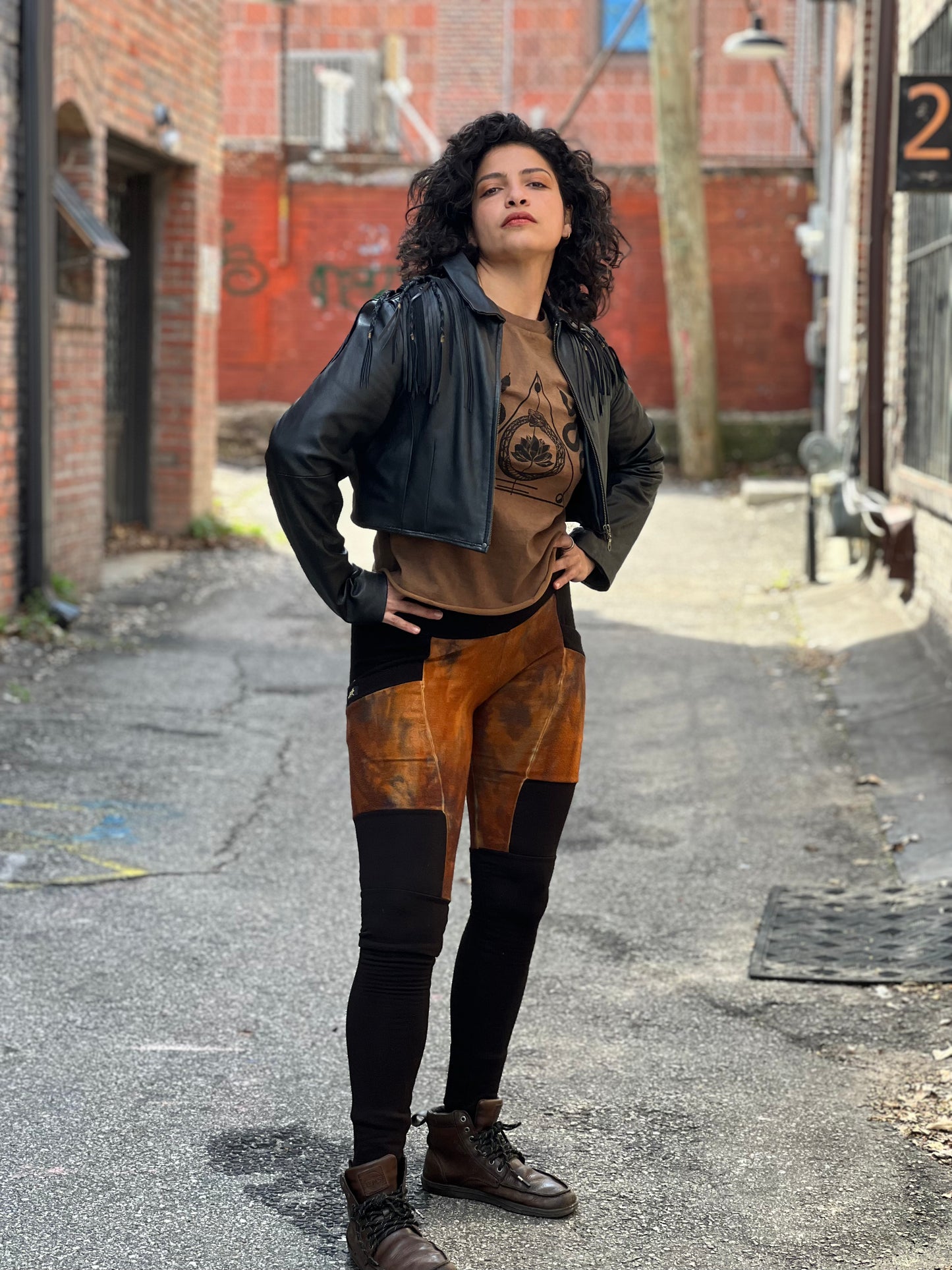 "Mars" Blocked Bamboo Fleece Crossfox Leggings