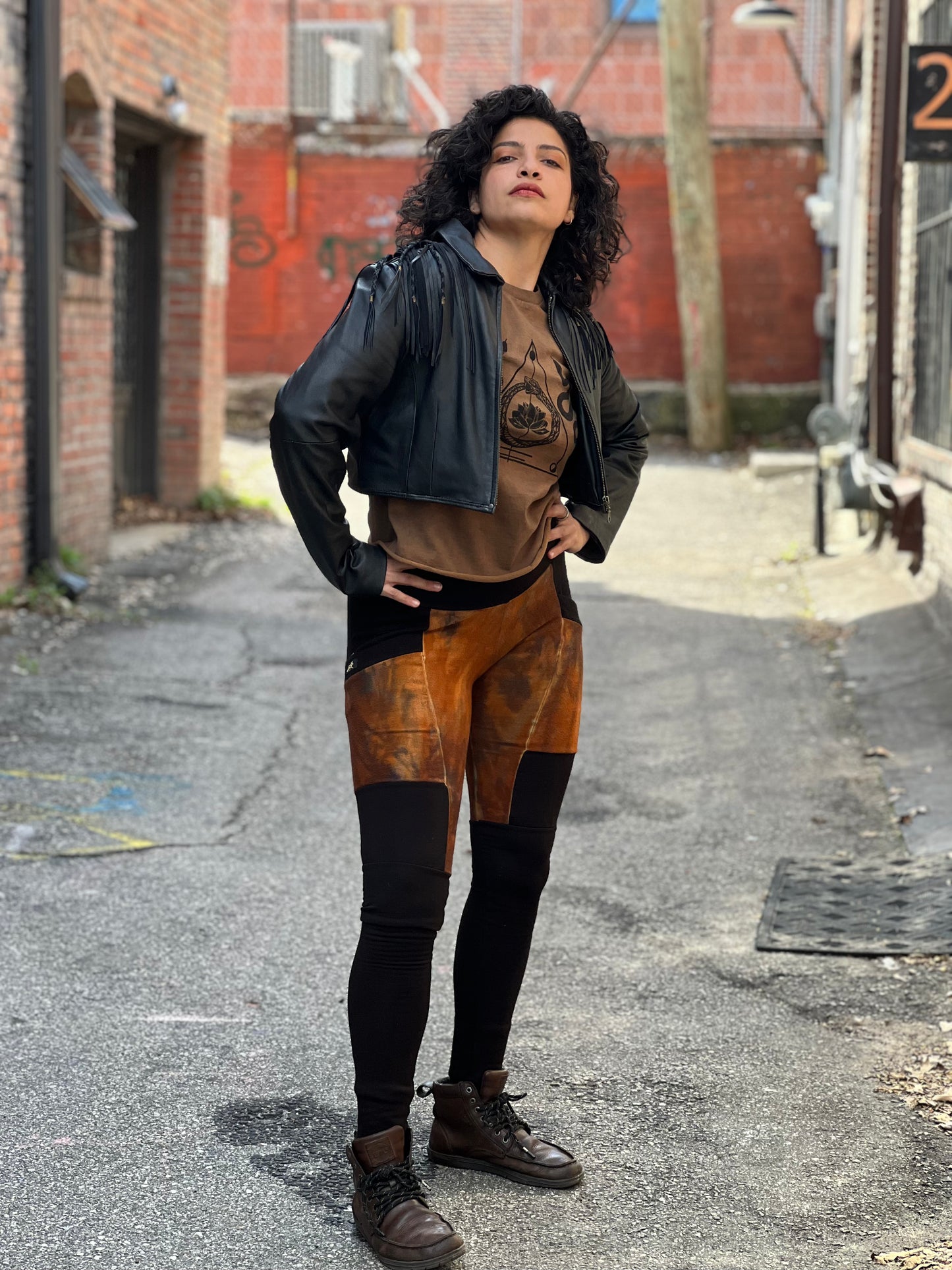 Bolero Moto Jacket w/ Tatooed Mushroom Patch