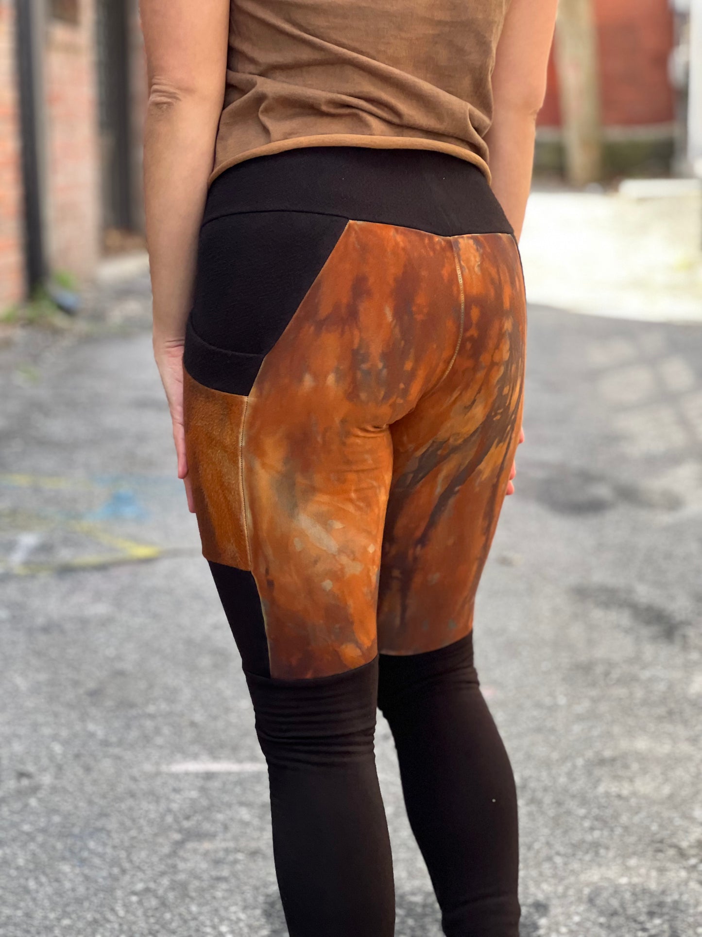 "Mars" Blocked Bamboo Fleece Crossfox Leggings