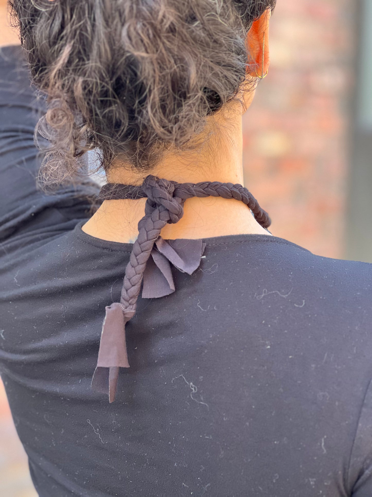 Leather Fringe & Chain Neckpiece