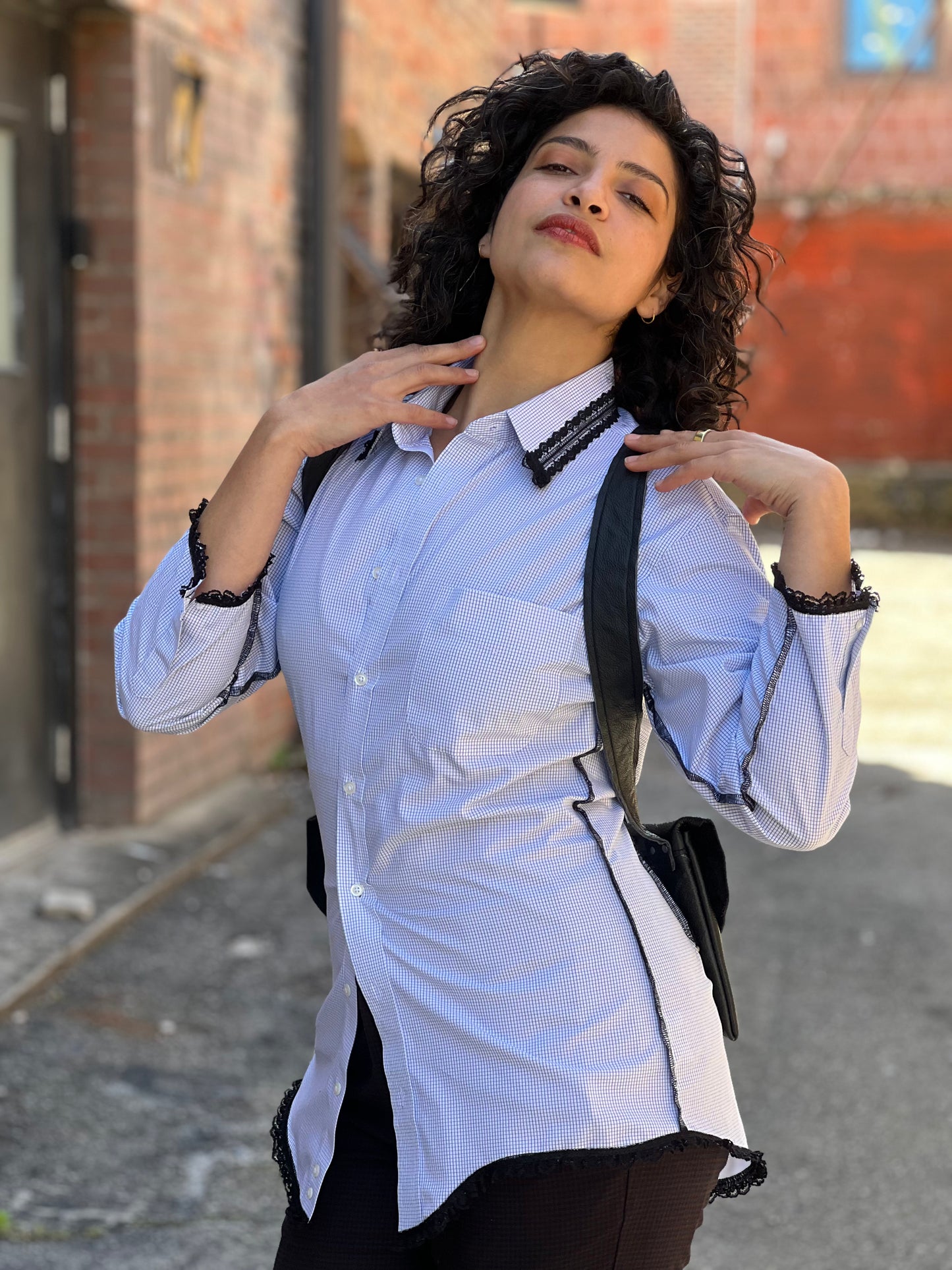 CEO White Serged Button Down