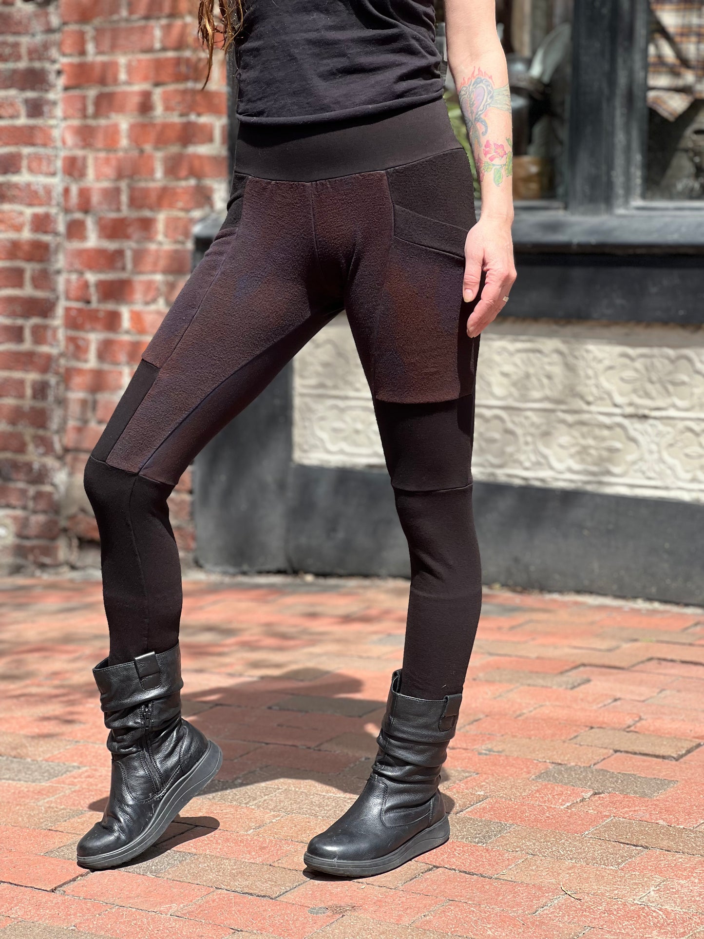 "Almost Midnight" Bamboo Fleece Crossfox Leggings