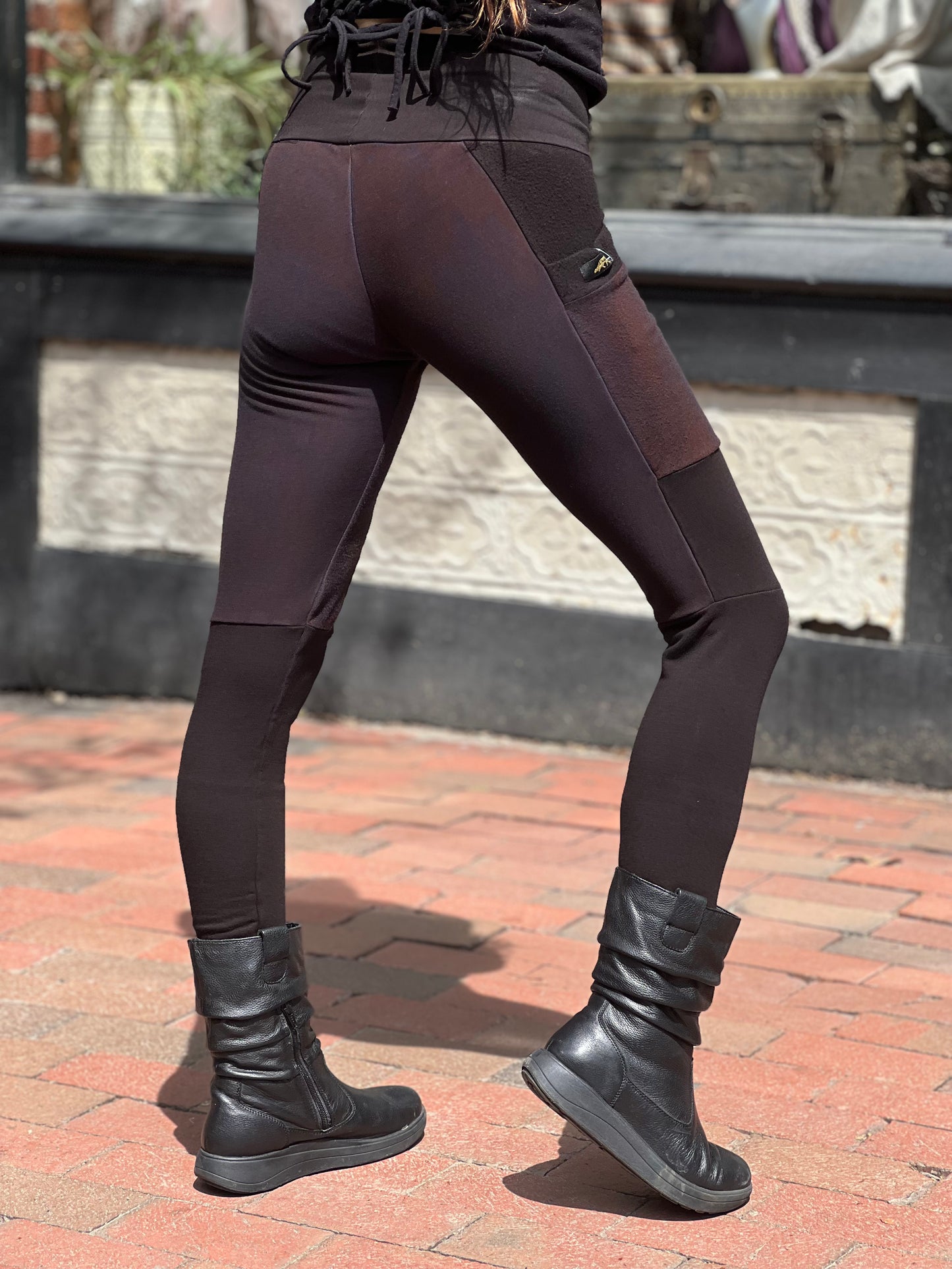 "Almost Midnight" Bamboo Fleece Crossfox Leggings