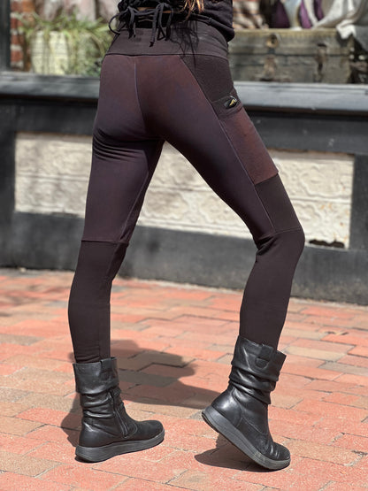 "Almost Midnight" Bamboo Fleece Crossfox Leggings