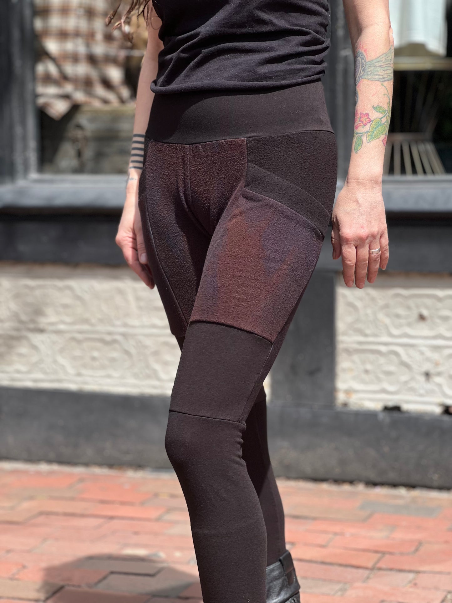 "Almost Midnight" Bamboo Fleece Crossfox Leggings