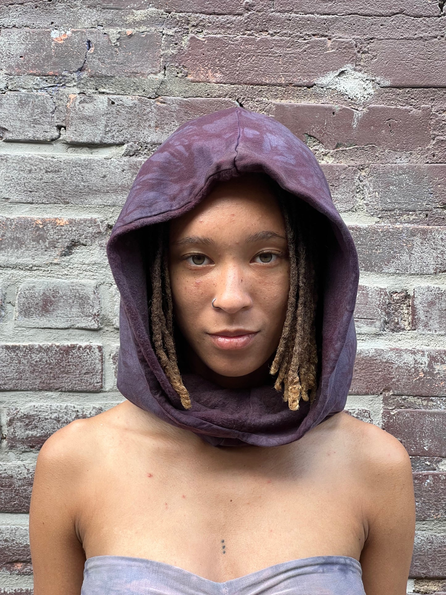 Amethyst Bamboo Fleece Veil Hood