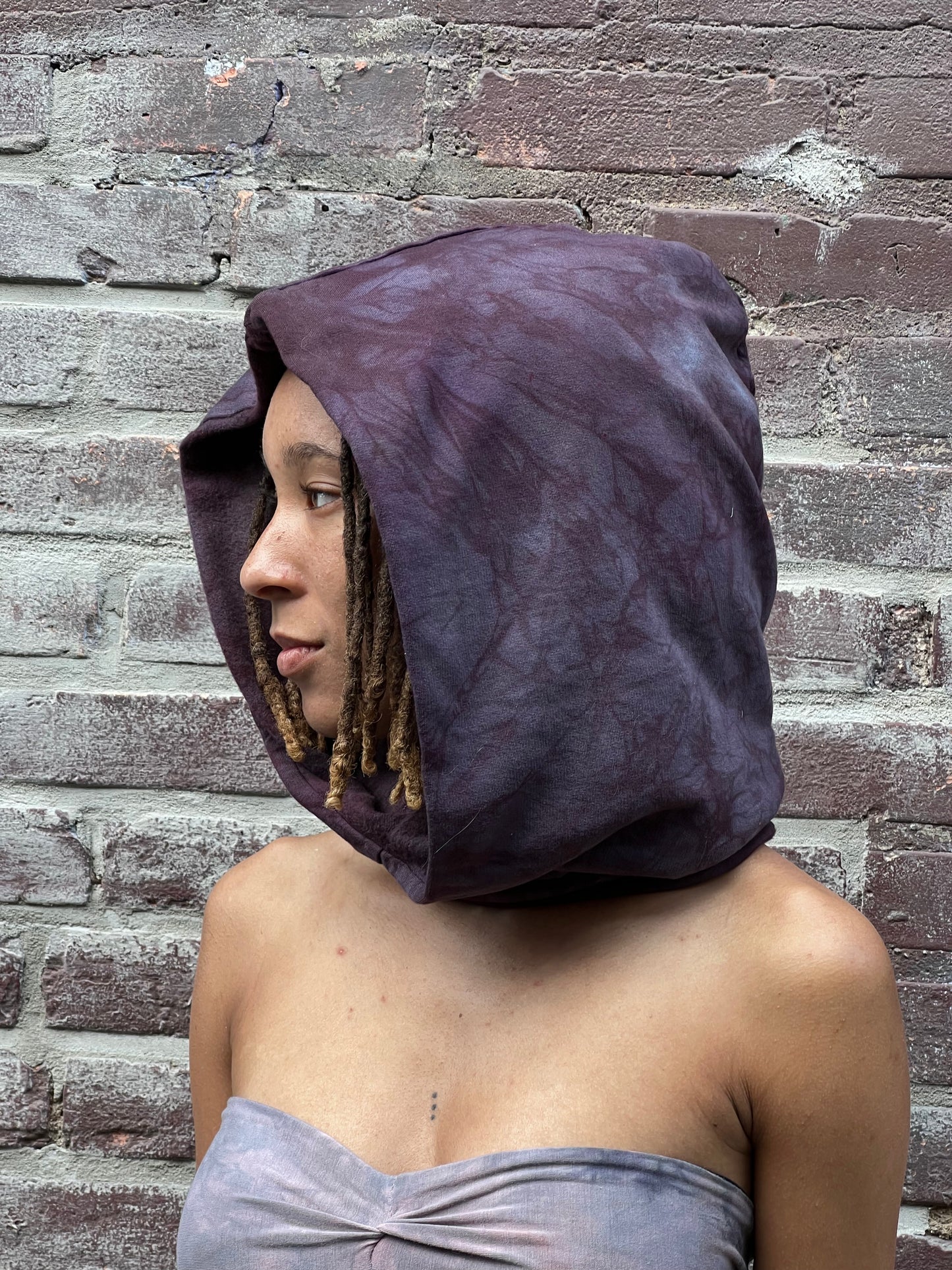 Amethyst Bamboo Fleece Veil Hood