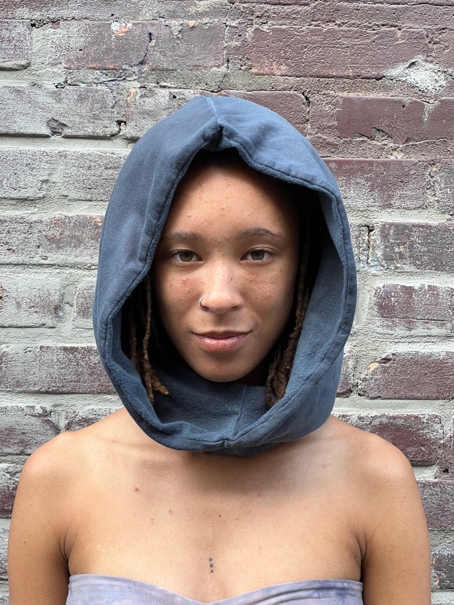 Ocean Blue Bamboo Fleece Veil Hood