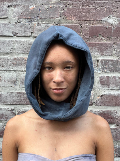 Ocean Blue Bamboo Fleece Veil Hood
