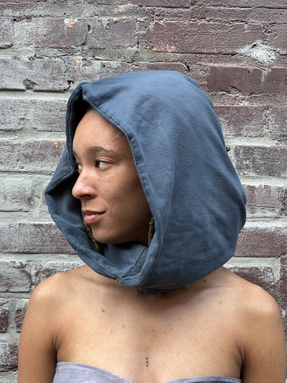 Ocean Blue Bamboo Fleece Veil Hood