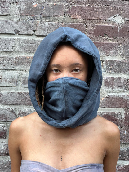 Ocean Blue Bamboo Fleece Veil Hood
