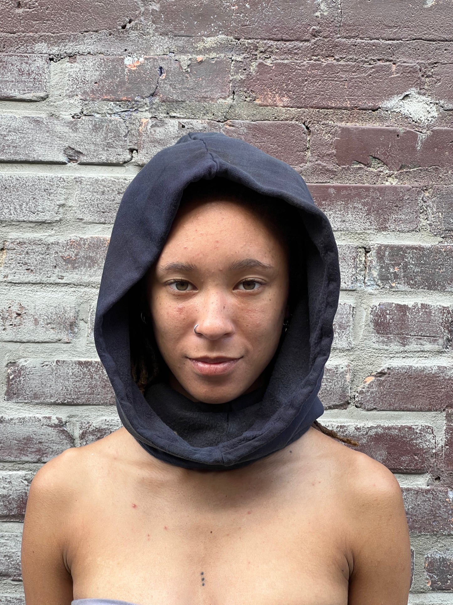 Midnight Bamboo Fleece Veil Hood