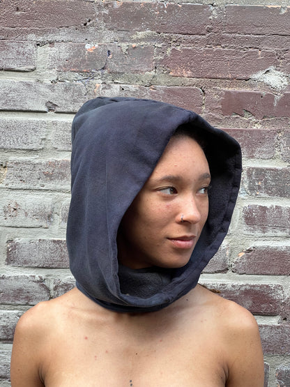 Midnight Bamboo Fleece Veil Hood
