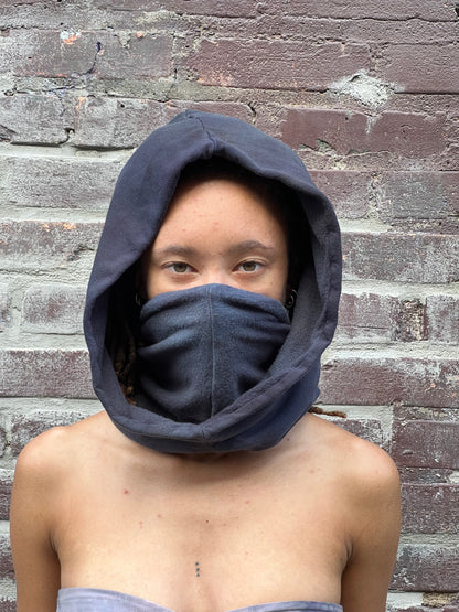 Midnight Bamboo Fleece Veil Hood