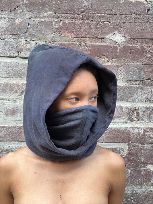 Midnight Bamboo Fleece Veil Hood