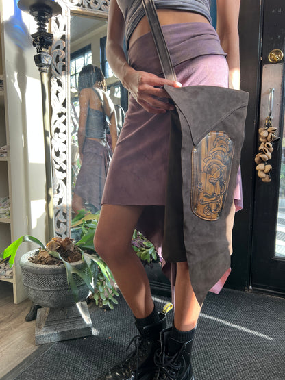 Turkey Tail Leather Crossbody Bag