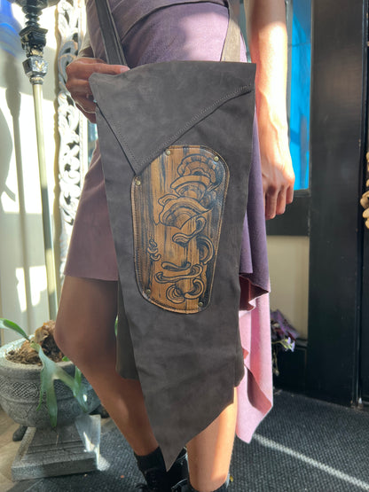 Turkey Tail Leather Crossbody Bag