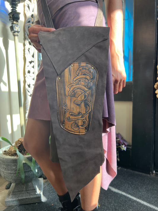 Turkey Tail Leather Crossbody Bag