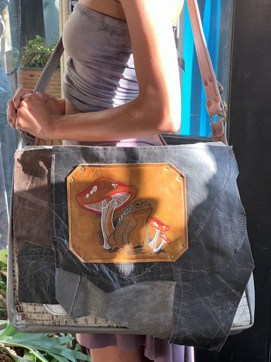 Toadstool Patchwork Messenger Bag