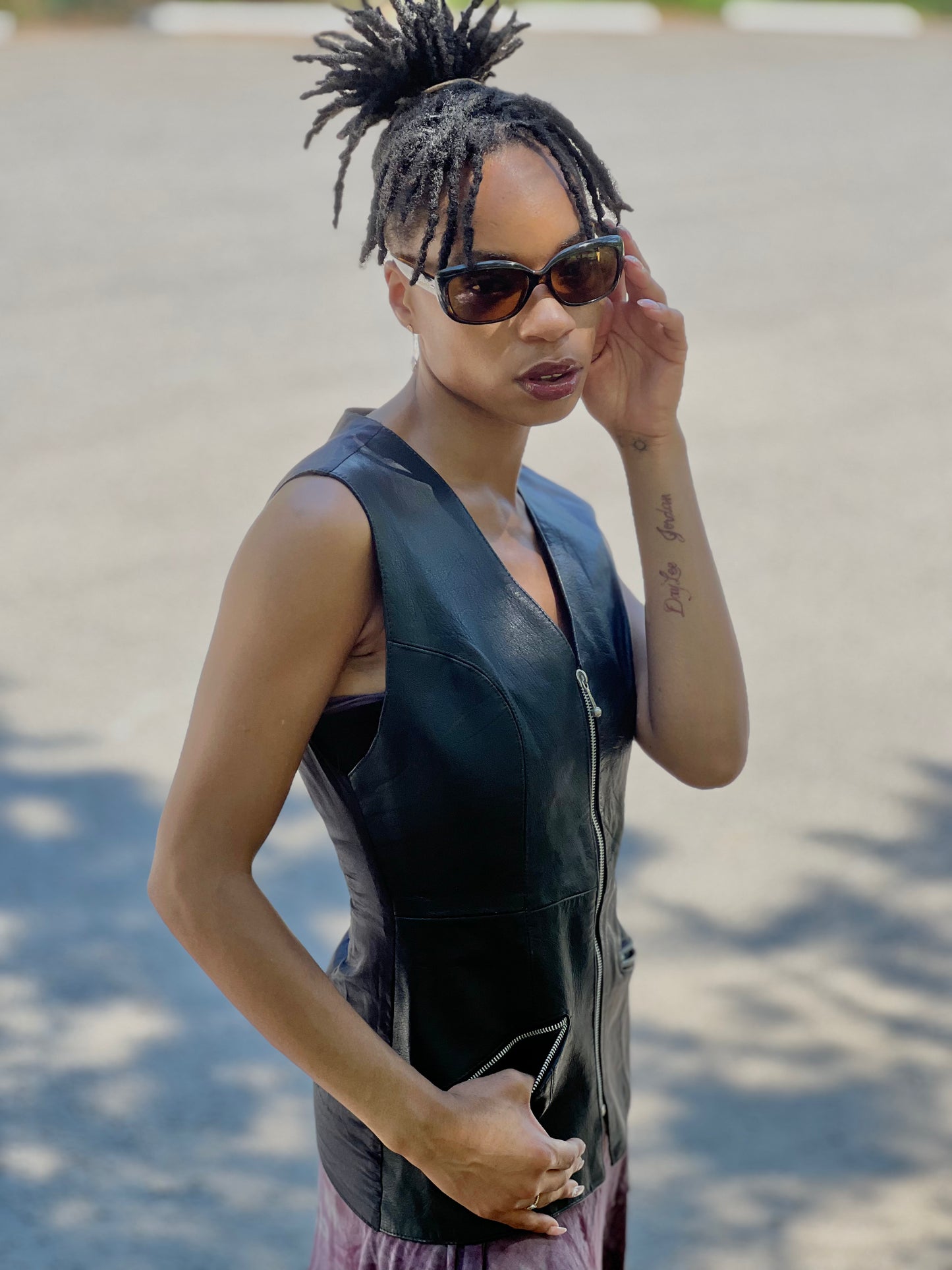Turkey Tail Leather Vest