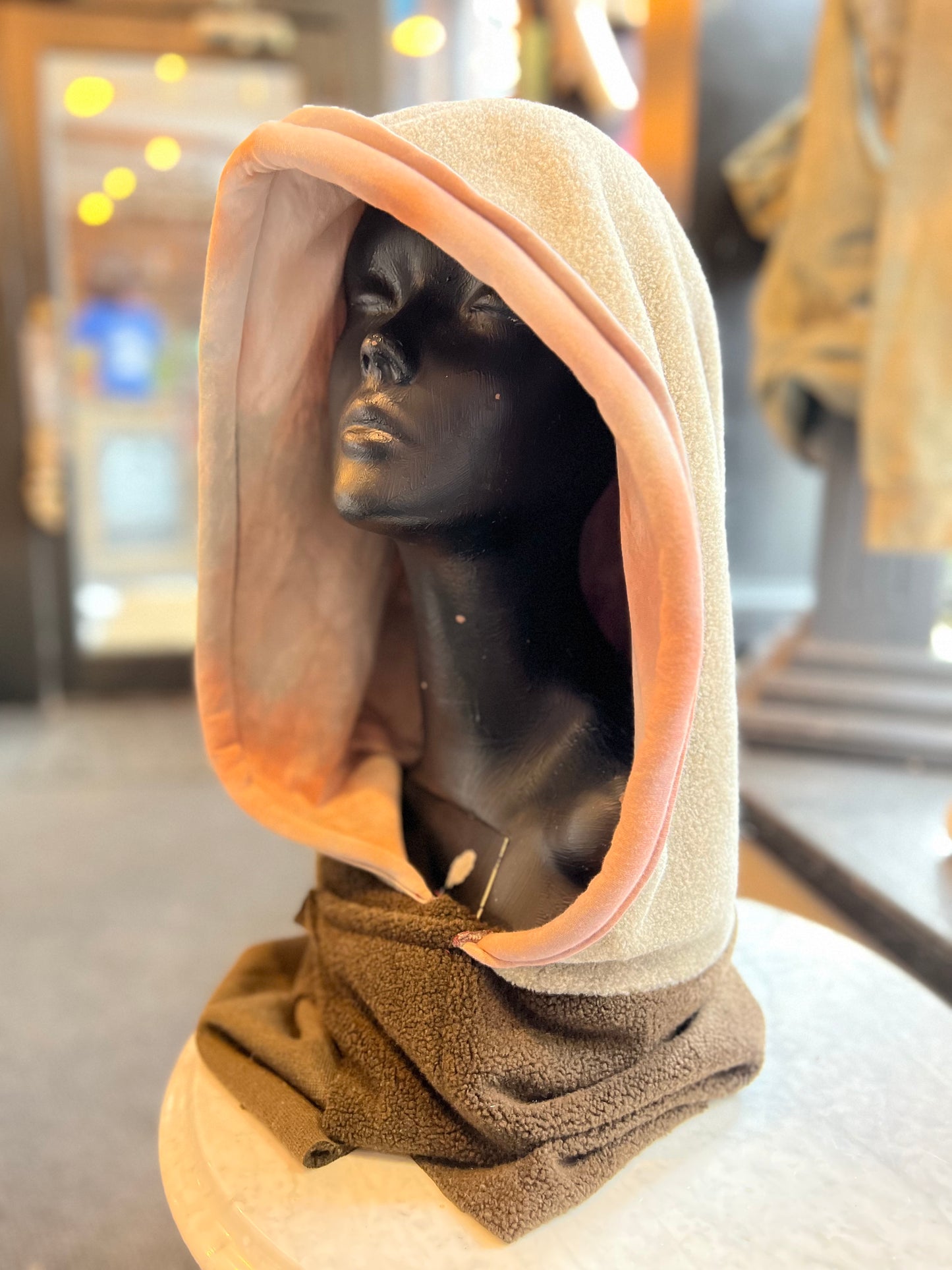 Beige Blush & Earth Oversized Hood