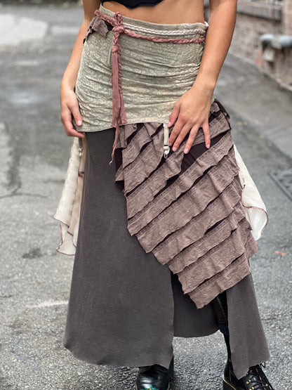 Layered & Braided Maxi Skirt