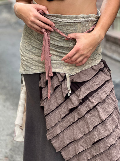 Layered & Braided Maxi Skirt