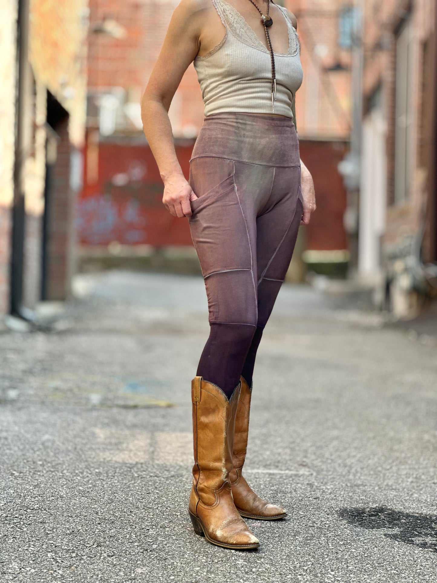 Dusty Violet Crossfox Leggings