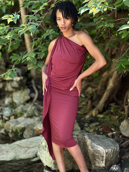 Pinot Noir Dyed Athena Dress (XS - SM)