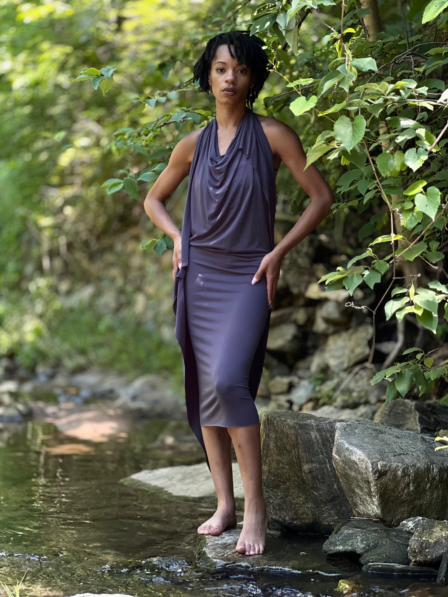 Charcoal Dyed Athena Dress