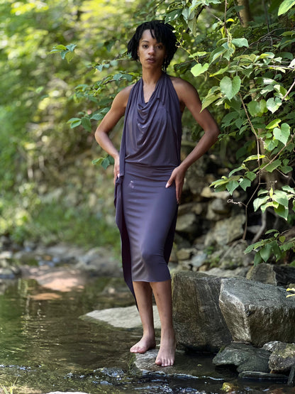 Charcoal Dyed Athena Dress