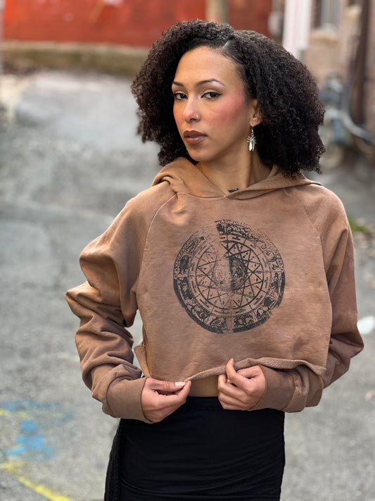 Kitty Ear Zodiac Crop Hoodie