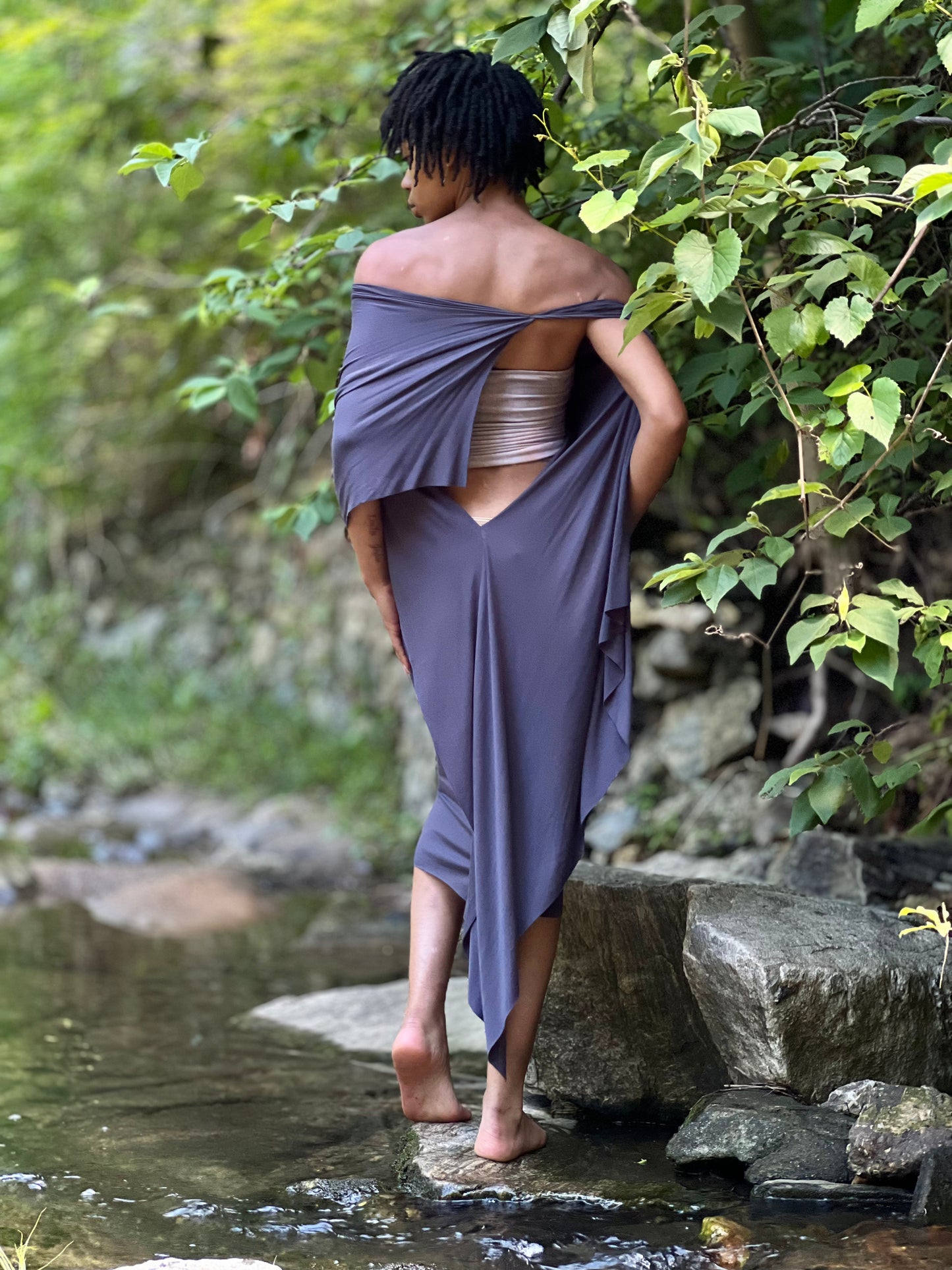 Charcoal Dyed Athena Dress
