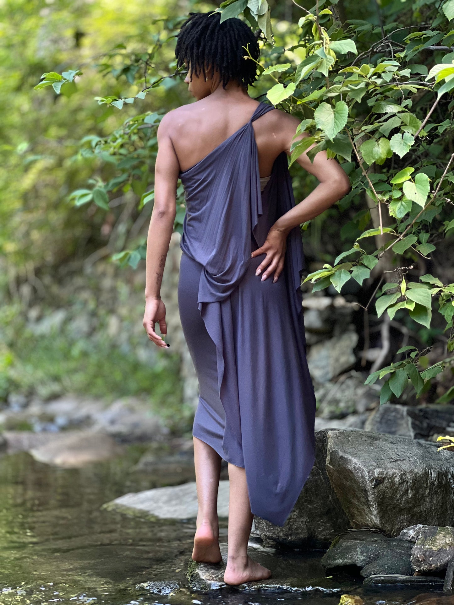 Charcoal Dyed Athena Dress