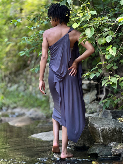 Charcoal Dyed Athena Dress