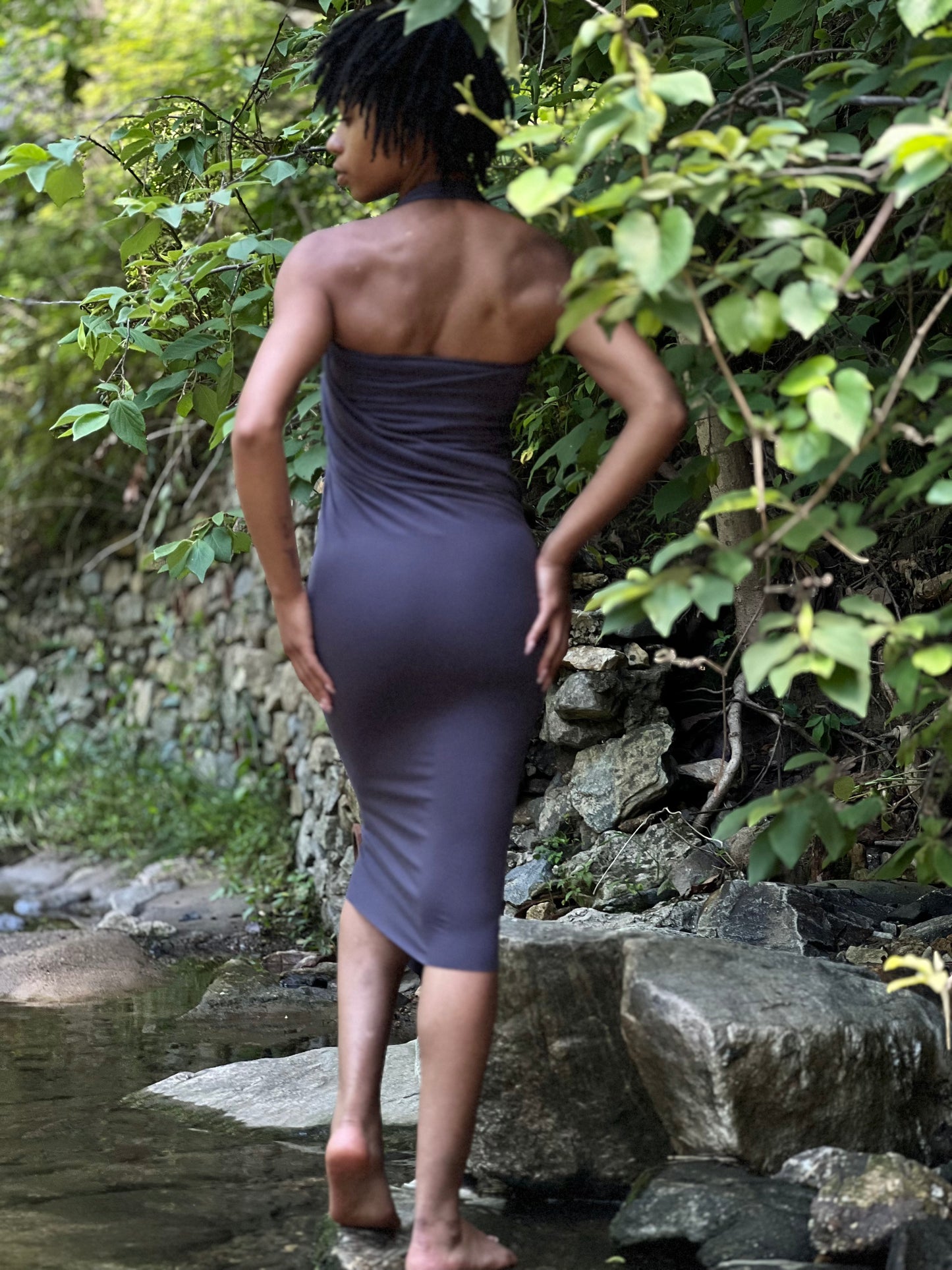 Charcoal Dyed Athena Dress
