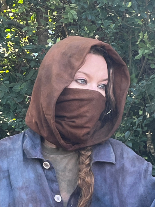 Dyed Earth Bamboo Fleece Veil Hood