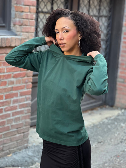 Liberty Organics Pine Green Hooded Long Sleeve