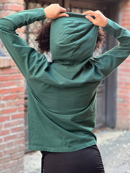 Liberty Organics Pine Green Hooded Long Sleeve