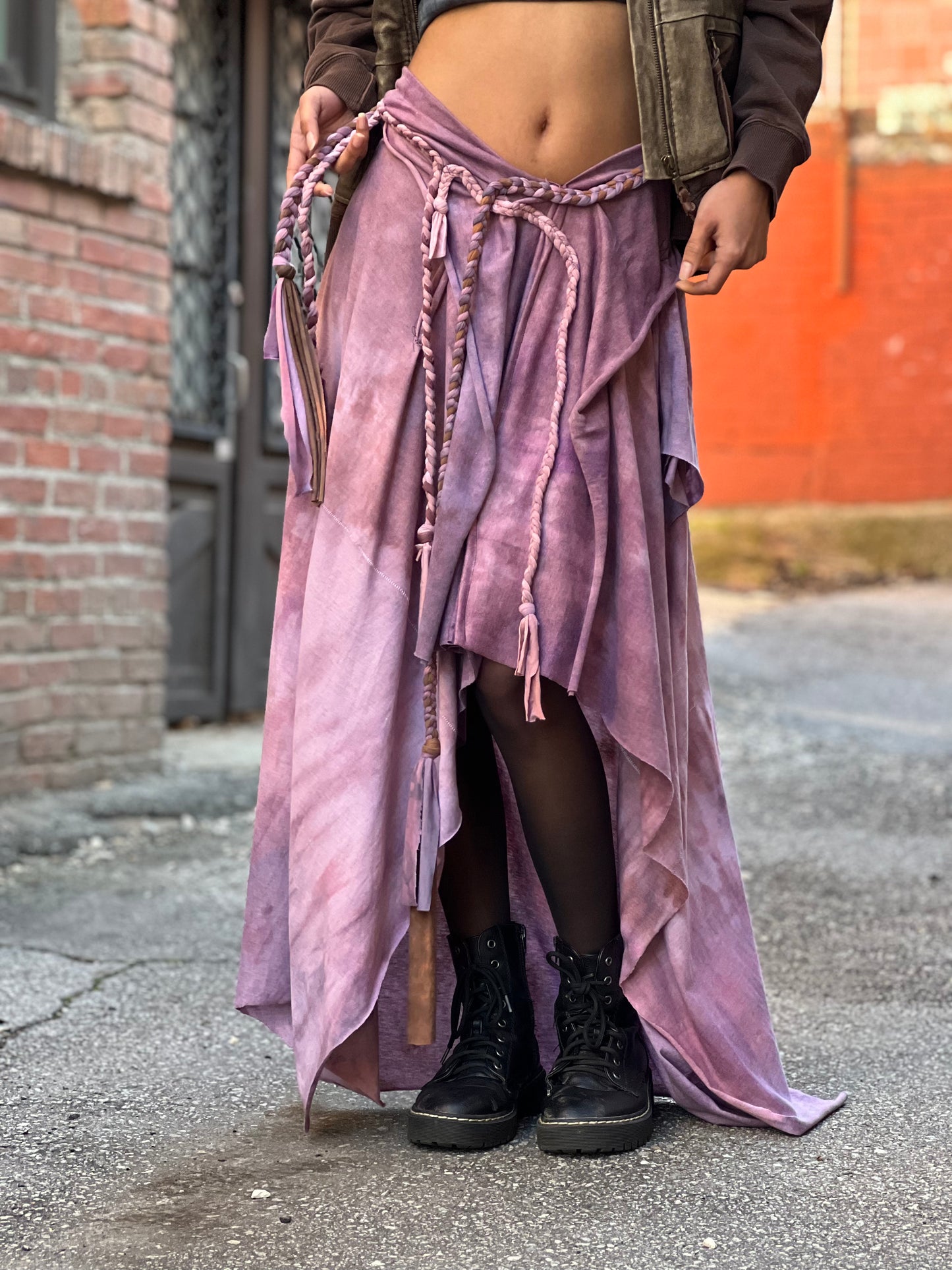 Blush Maxi Braided Skirt