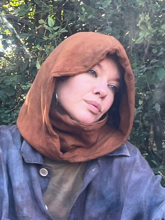 Dyed Mars Bamboo Fleece Veil Hood